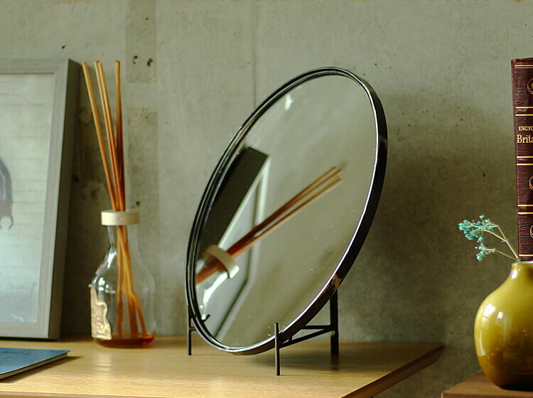 Round Mirror L ミラー 鏡 壁掛け インテリア ウォール ミッド
