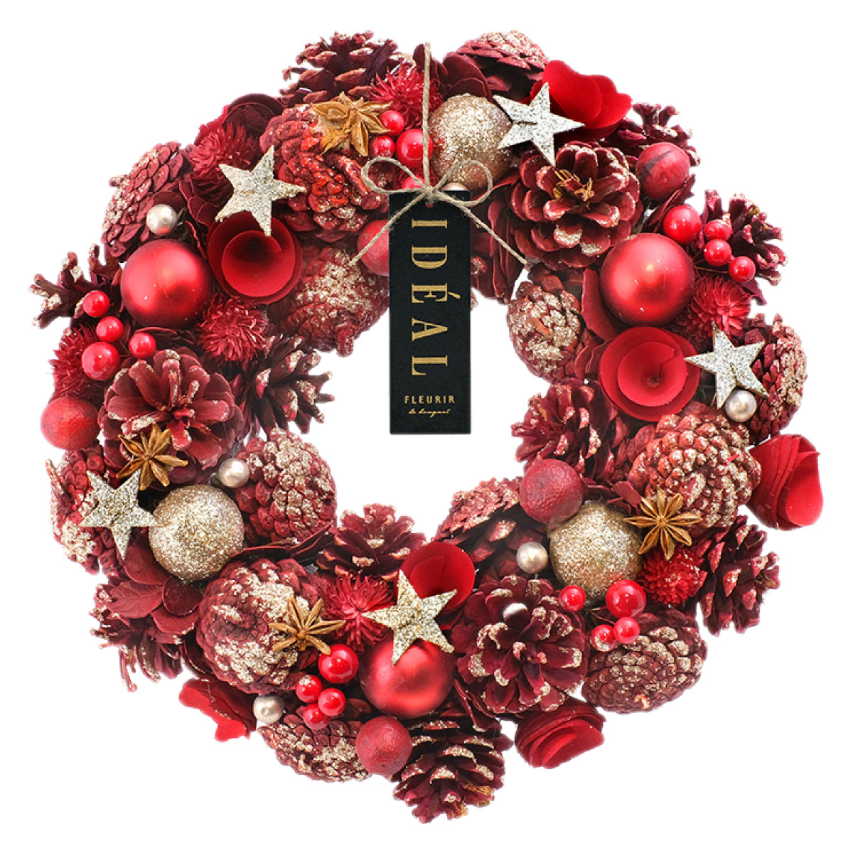 リース 玄関 大きい 光る LED ライト 付き セレクトリース Lサイズ