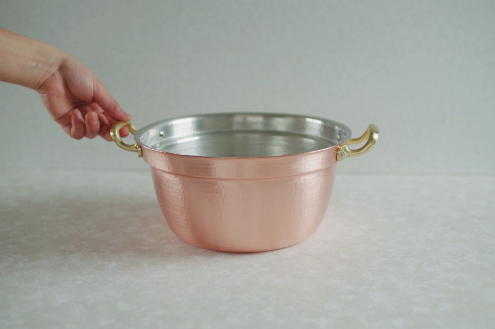 希少！表面ブロンズ加工】銅製 両手煮込鍋20cm COPPER100