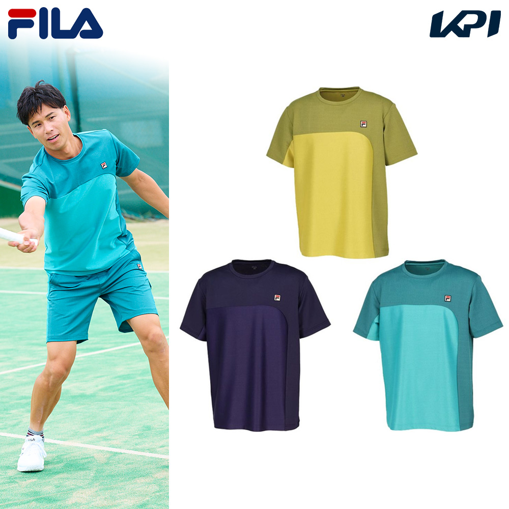 FILA（フィラ） テニスウェア メンズ ゲームシャツ デニムニット