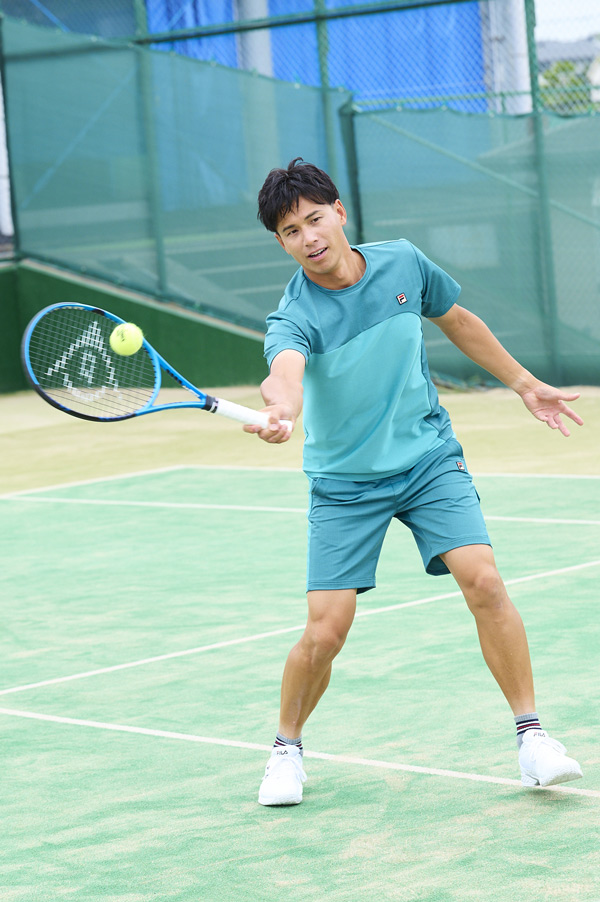 FILA（フィラ） テニスウェア メンズ ゲームシャツ デニムニット