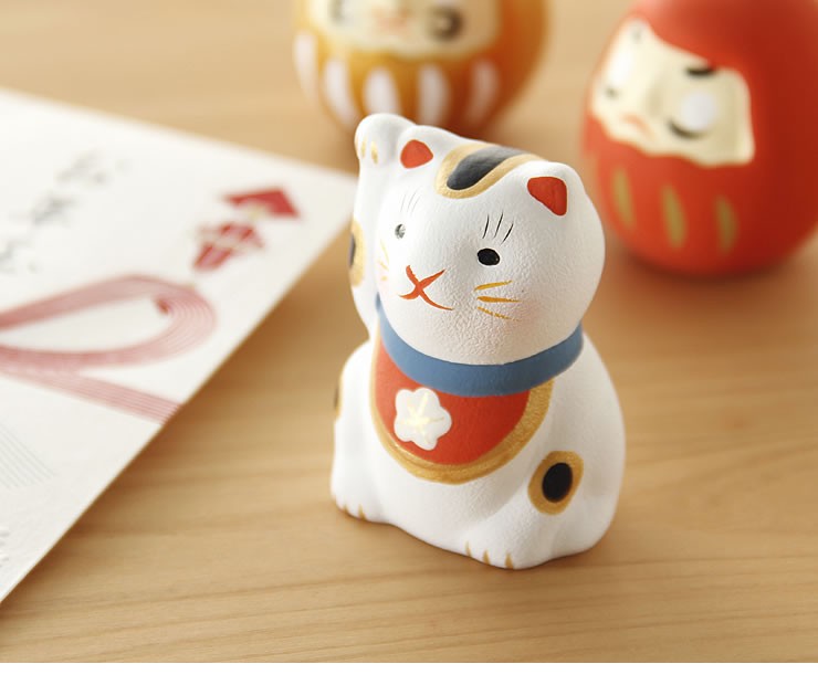 中川政七商店 福招き猫みくじ（1個） 置き物 縁起物 陶器 プチギフト