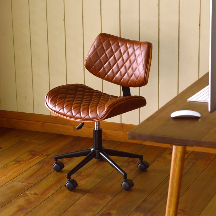 タマリビング 昇降式キルティング デスクチェア PCチェア ホワイト