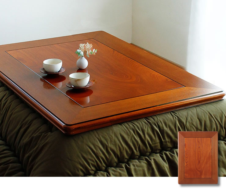 コタツ天板・こたつ天板単品 長方形 120cm幅 木製（ケヤキ材） : 家具