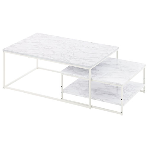 ぼん家具 【完成品】 ローテーブル ネストテーブル 収納 センター