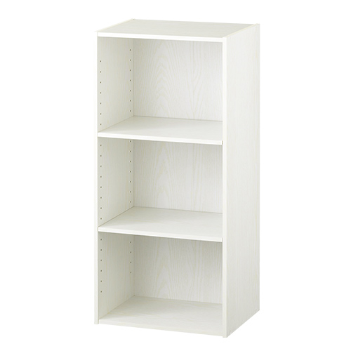 ぼん家具 カラーボックス 本棚 A4 可動棚 3段 スリム オープンラック