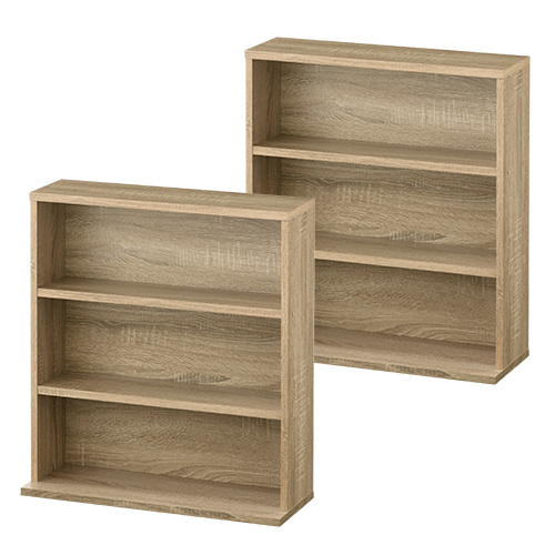 ぼん家具 【完成品】 本棚 薄型 ロータイプ スタッキング 幅60 木製