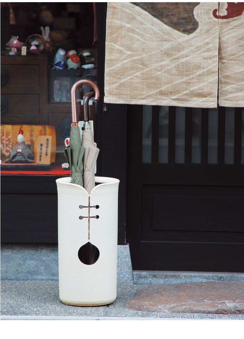 信楽焼 傘立て ツートン 高さ47cm 傘立て 信楽焼 ツートン デザイン