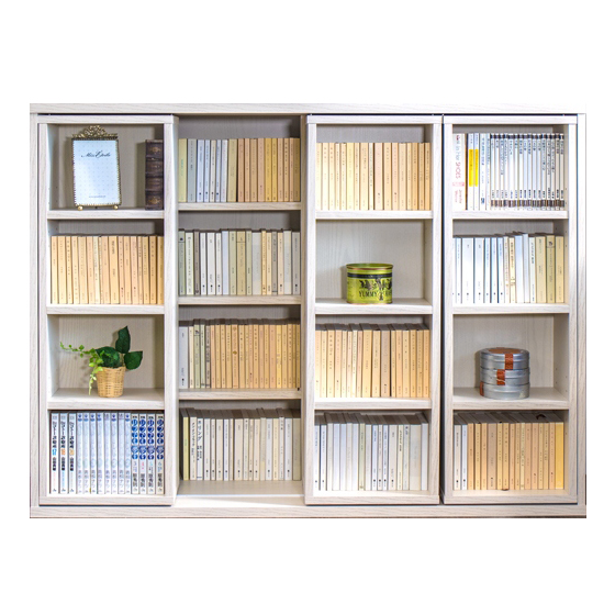 本棚 スライド本棚 全段B6 トリプルスライド 奥深 大容量 幅120 書棚