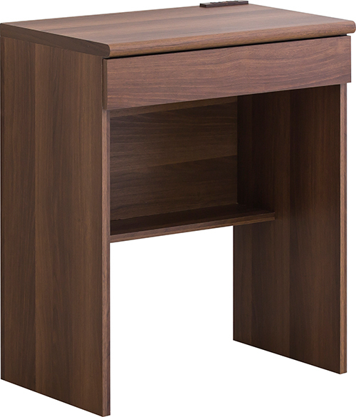 デスク 幅60cm 薄型 コンパクト 白 茶 ミニデスク 引出し付き