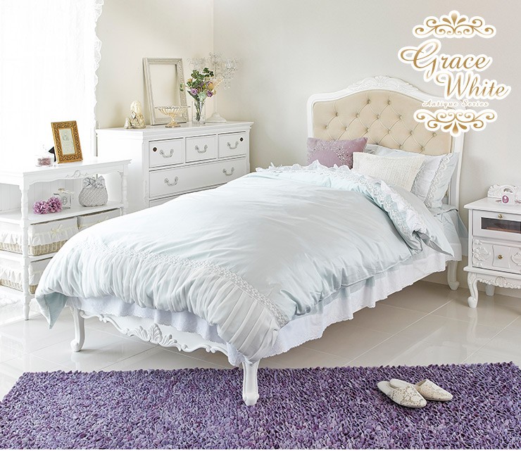 HAGiHARA（萩原） ベッド シングル おしゃれ ベッドフレーム 姫系