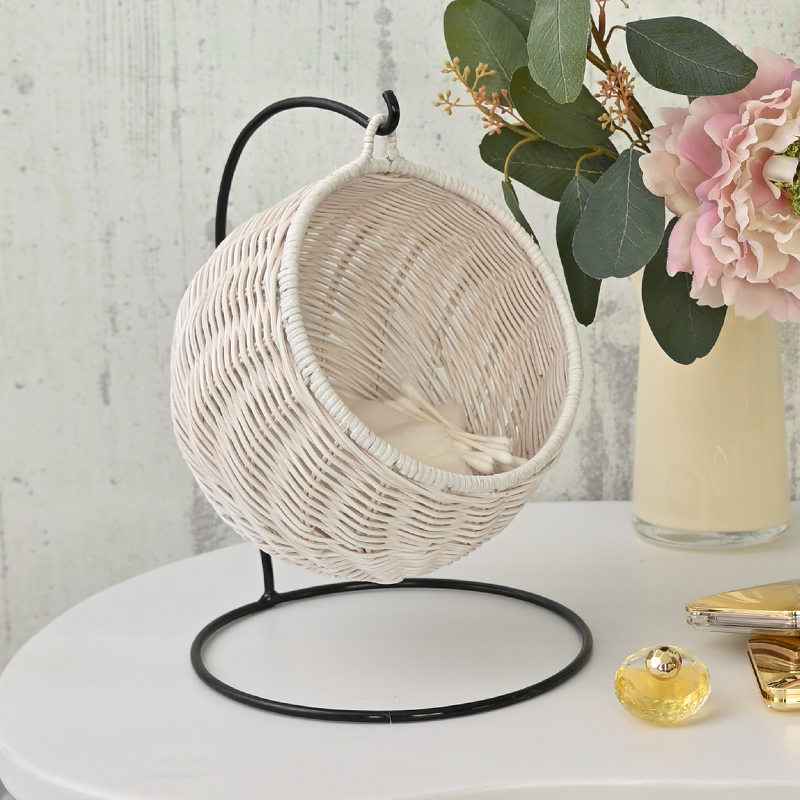 ホームテイスト（HOME taste） ホワイトラタン ハンギングバスケット