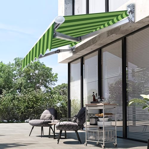 オーニングテント 手動格納式オーニング つっぱり日よけスクリーン 防