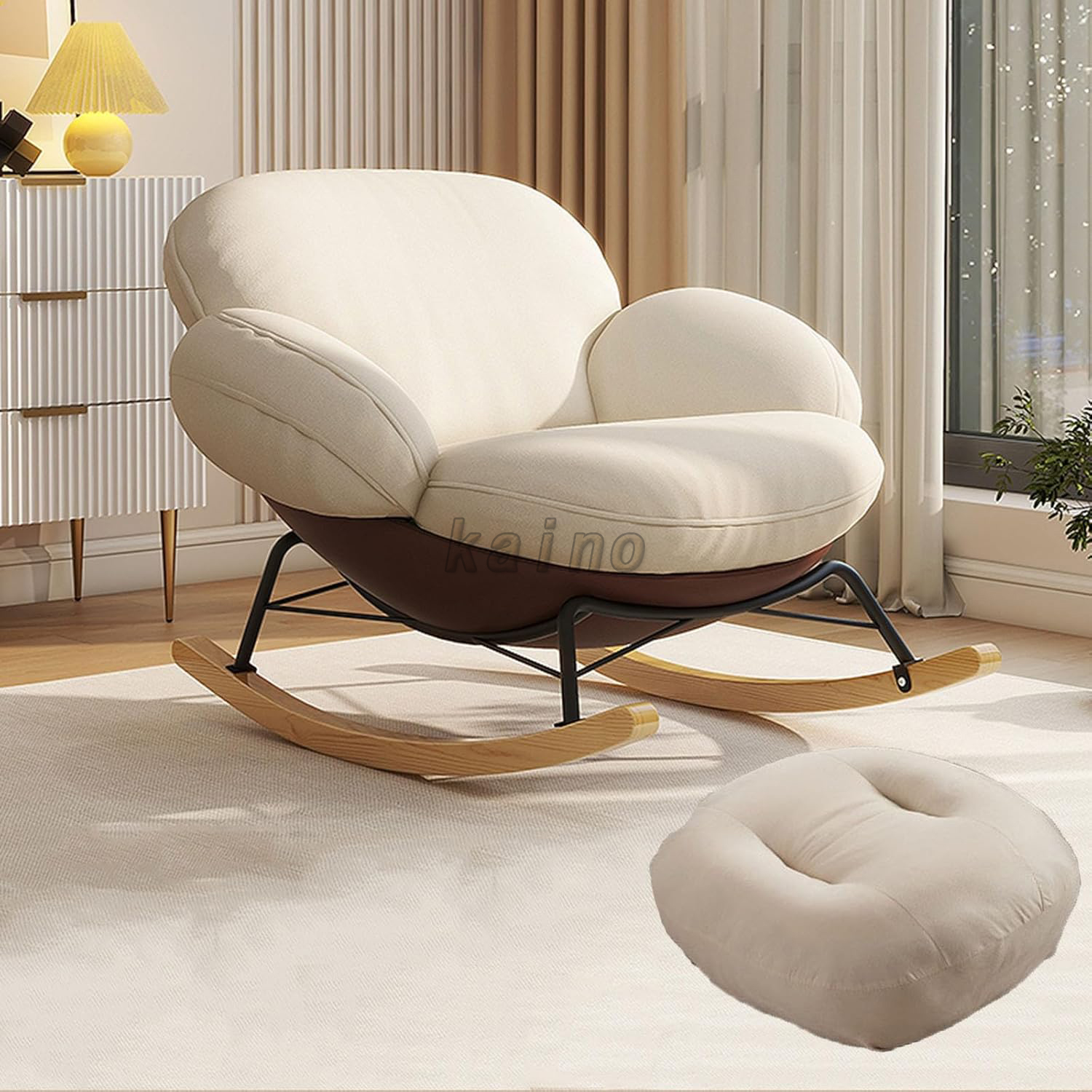 ロッキングチェア 組立簡単 リクライニングチ 耐荷重200kg リラックス