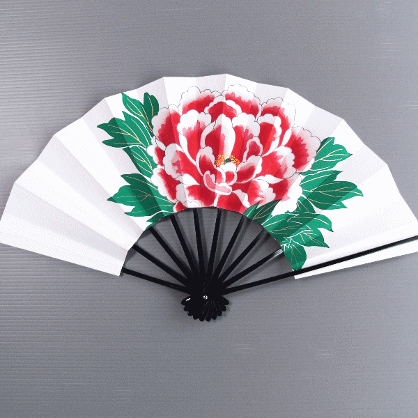 舞扇子 舞踊 扇子 化粧箱入り 舞扇 踊り 祭り 日本舞踊 日舞 白地 牡丹