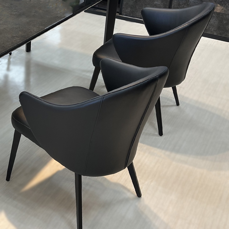 松田家具 2脚セット チェア 本革 ダイニングチェア LC-2 アームチェア