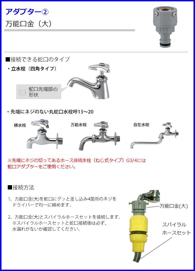 ケルヒャー（KARCHER） スパイラルホースセット万能口金（大）付