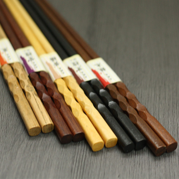 箸 スプーン セット お箸 木の彫刻箸A5膳 + 木のスプーン（大）5本