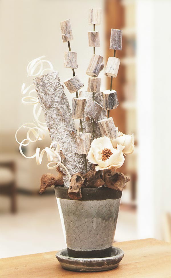 ドライフラワー おしゃれ ケーンカール 白 ホワイト 人気 天然素材