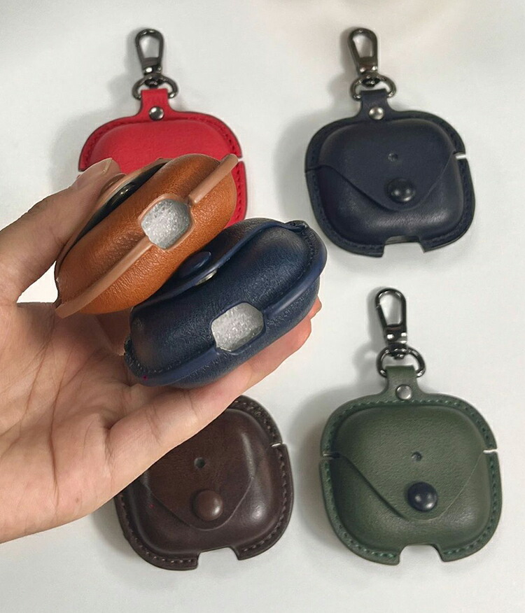 AirPods4 ケース AirPods 4 カバー PUレザー シンプル カラビナ付き