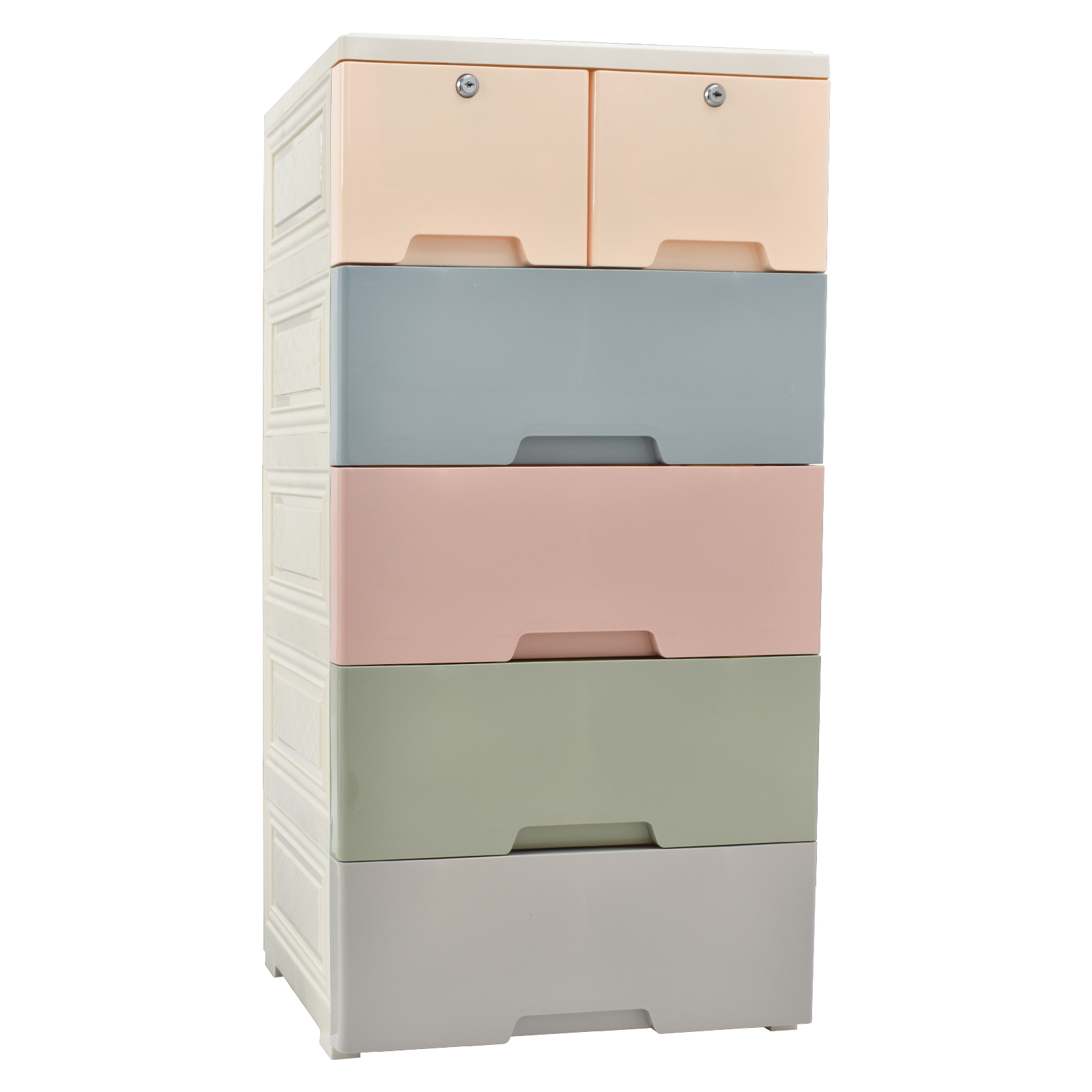 収納ボックス 収納ケース 5段 引き出し 鍵 衣類 洋服 衣替え