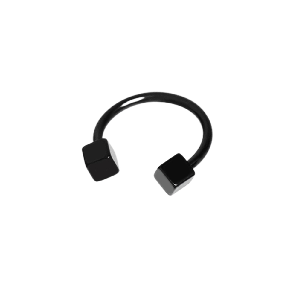 LUPIS（ルピス） ボディピアス 16G サーキュラーバーベル キューブ