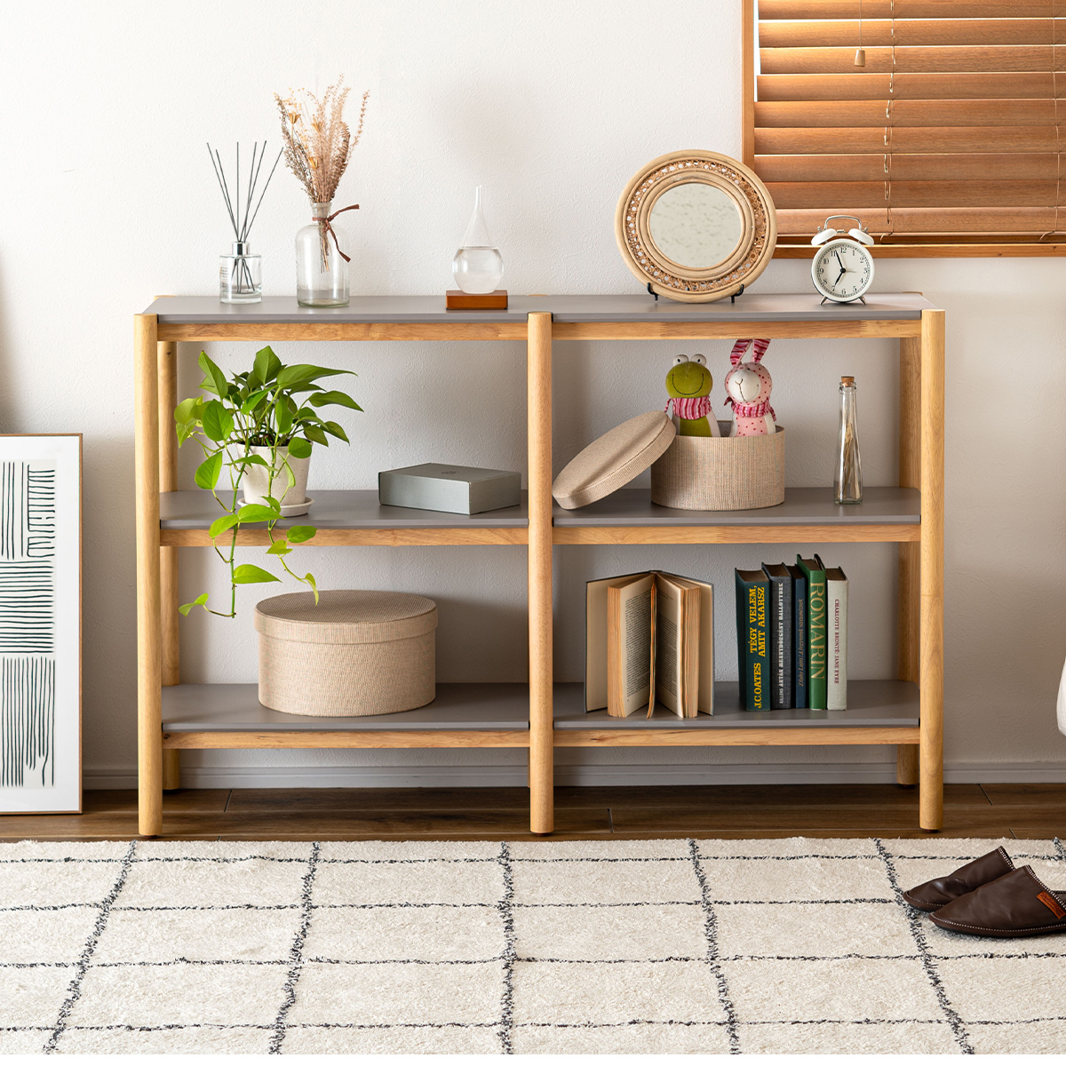 ウッドラック 収納 収納ラック オープンシェルフ オープンラック 3段