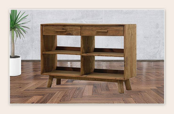 オープンシェルフ 収納棚 オープンラック 幅118cm 大容量収納 引出し