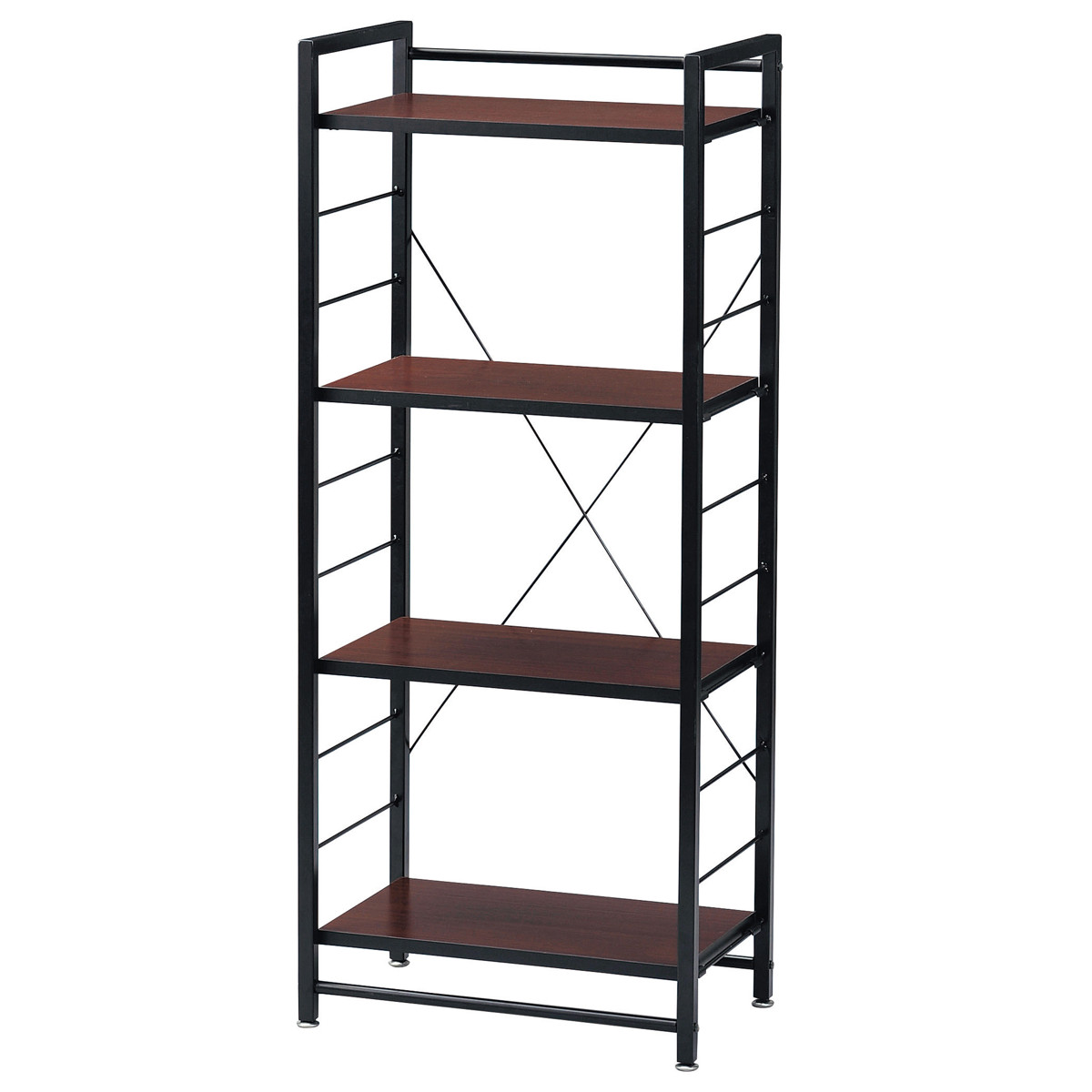 弘益 オープンラック 本棚 4段 ストーク 幅50cm ダークブラウン （ 棚