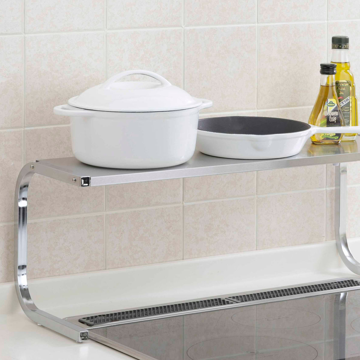 下村企販 キッチンラック どこでもサポートシェルフ 1段 （ 伸縮