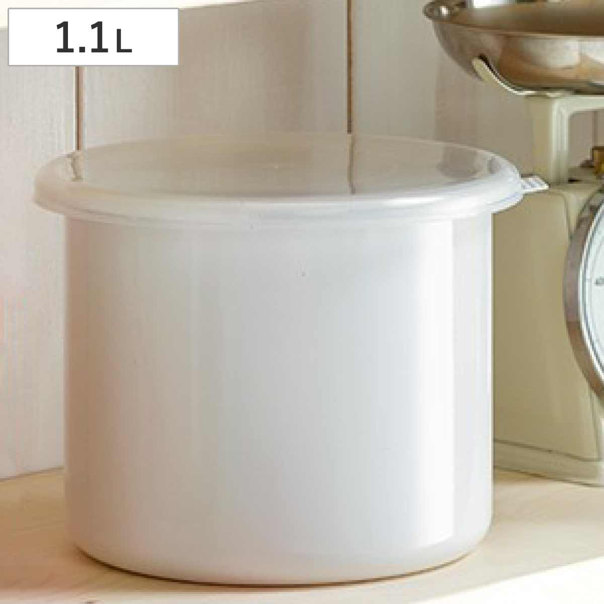 高木金属工業 保存容器 ホーローフードストッカー 丸型 12cm 1.1L