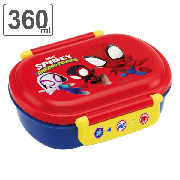 スケーター お弁当箱 1段 360ml 抗菌 ふわっと SPIDEY スパイダーマン