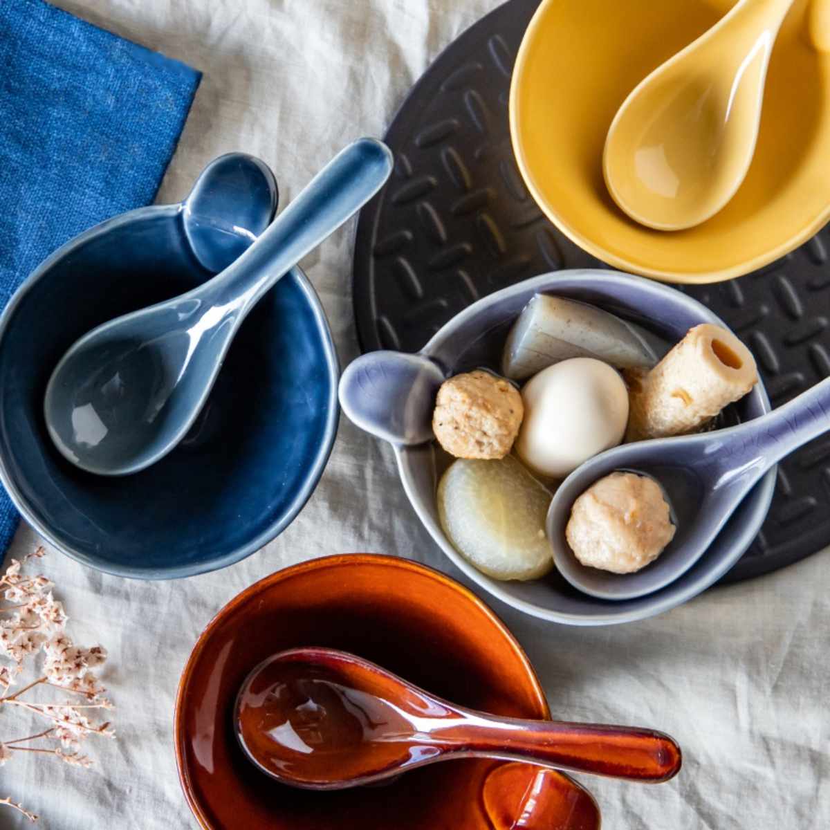 とんすい 15.5cm KOKO ココ 陶器 同色5個セット （ 食洗機対応 電子