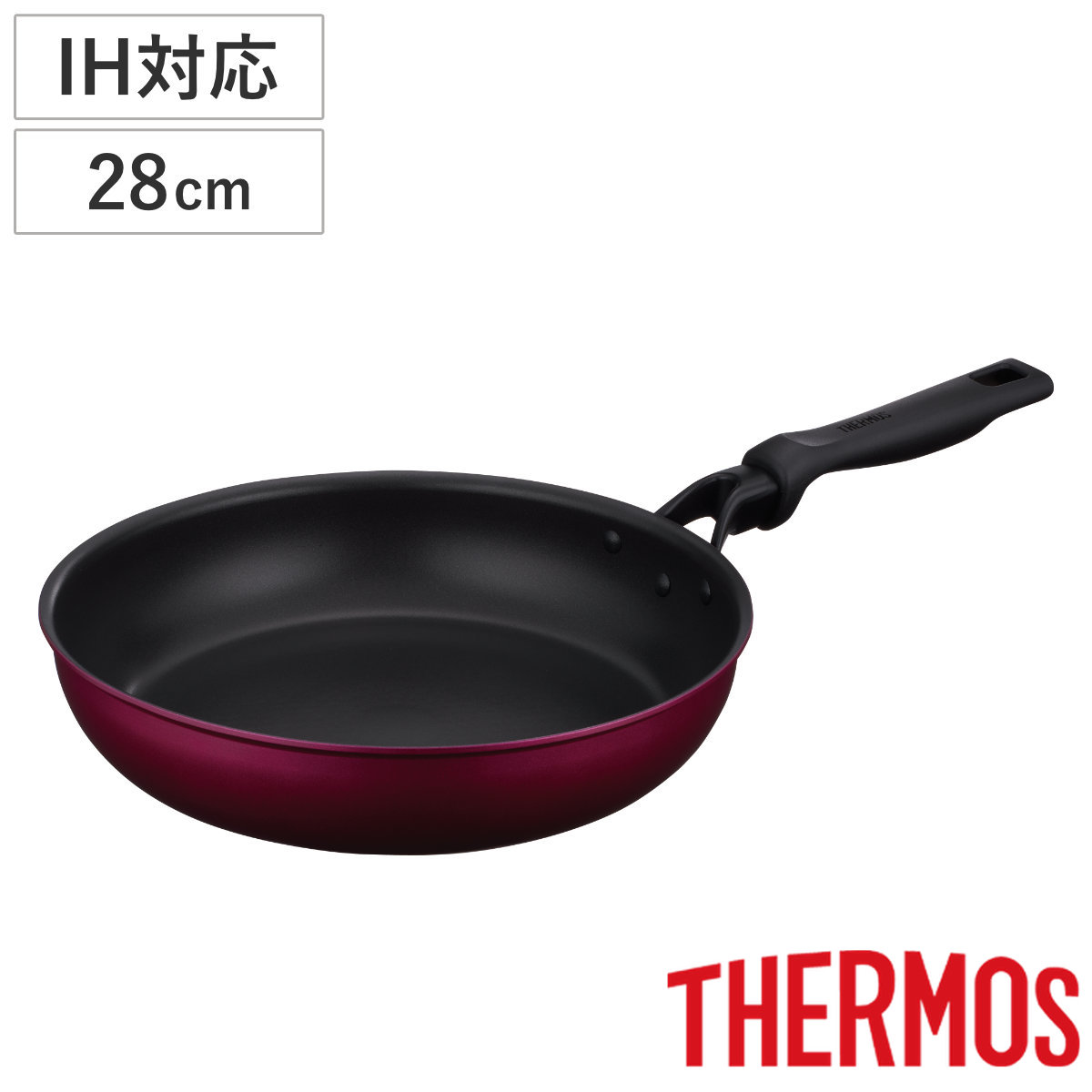 THERMOS（サーモス） フライパン 26cm IH対応 深型 PFOAフリー デュラ