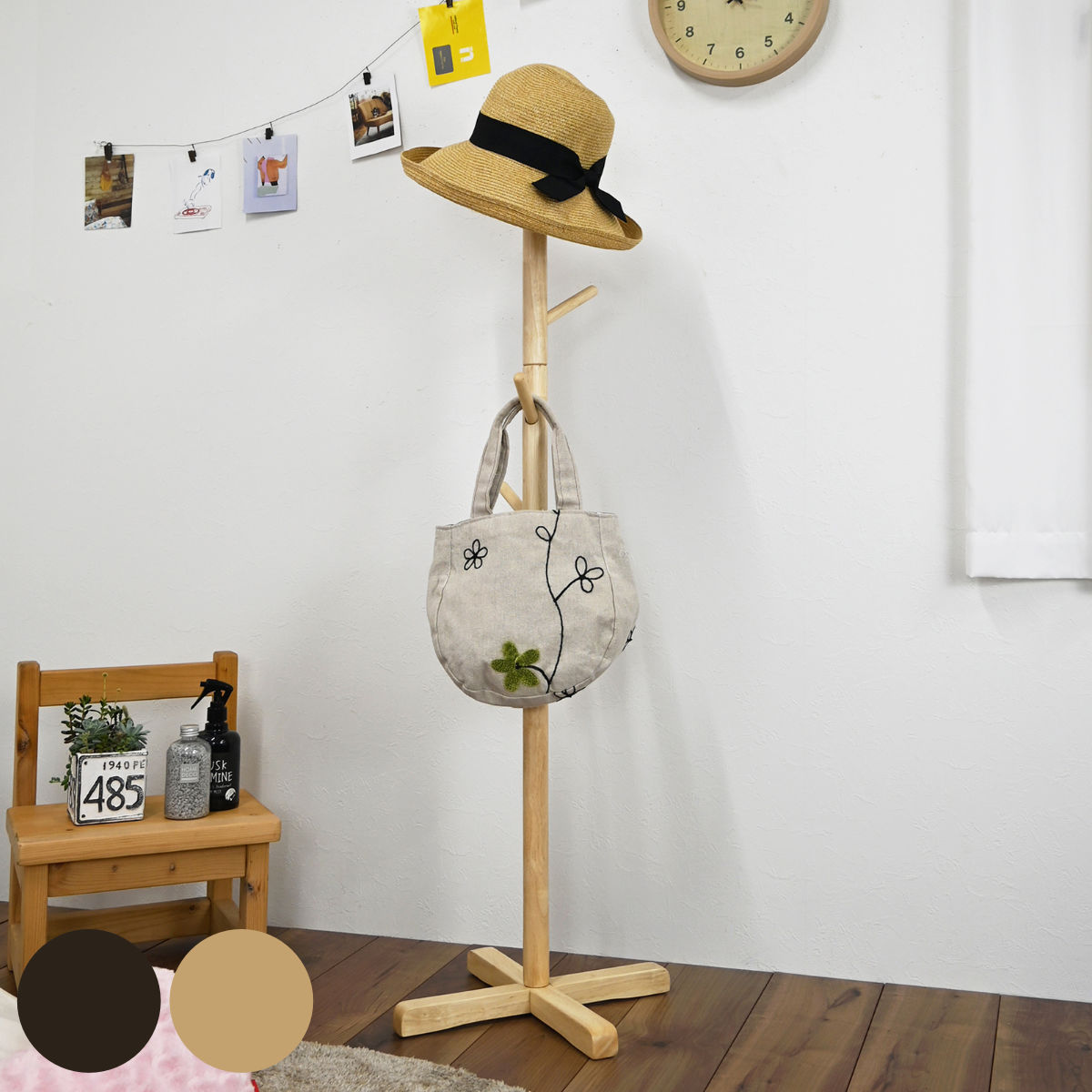 フクダクラフト ポールハンガー 木製 北欧 （ ハンガーラック コート