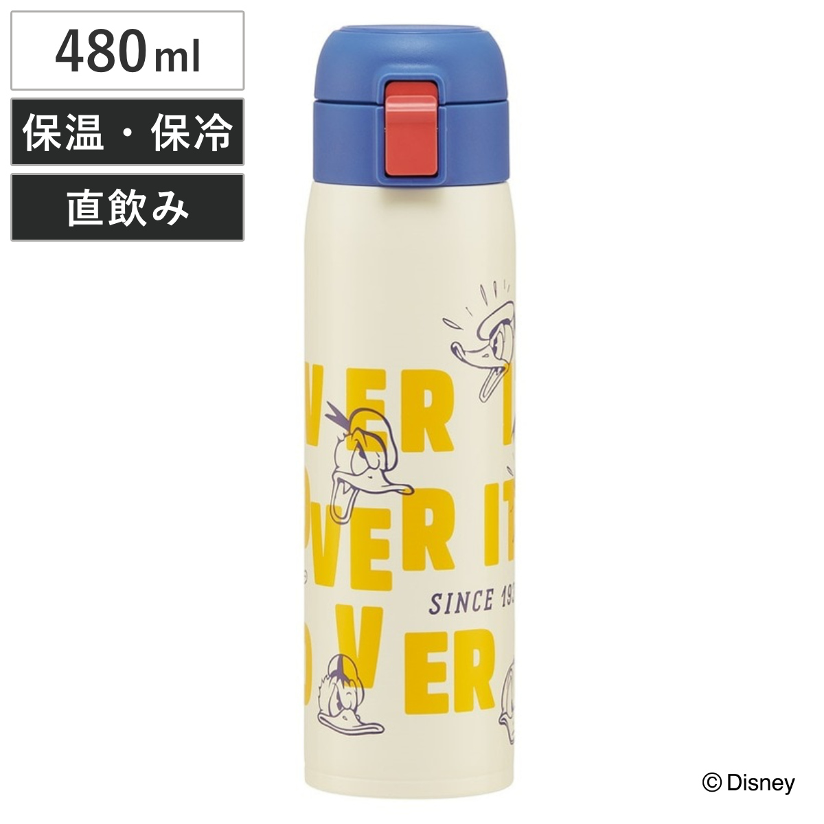 スケーター 水筒 480ml ステンレスワンタッチボトル ドナルドダック