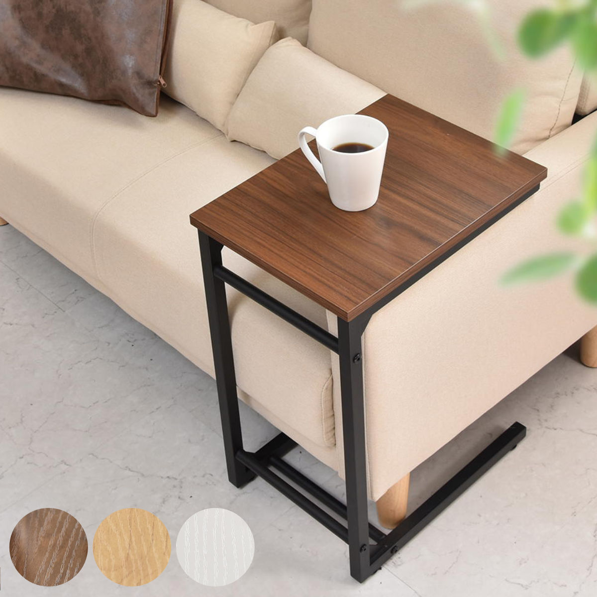 サイドテーブル 高さ51.5cm コの字型 Nid （ ナイトテーブル ミニ