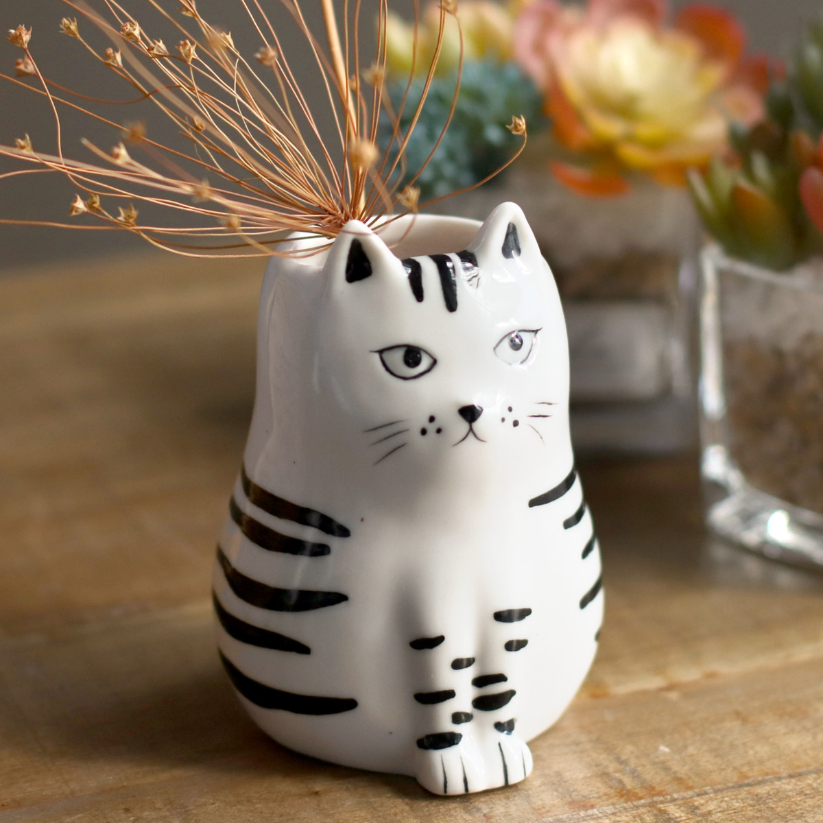 creer（クレエ） 花瓶 シナリー モチーフフラワーベース ネコ