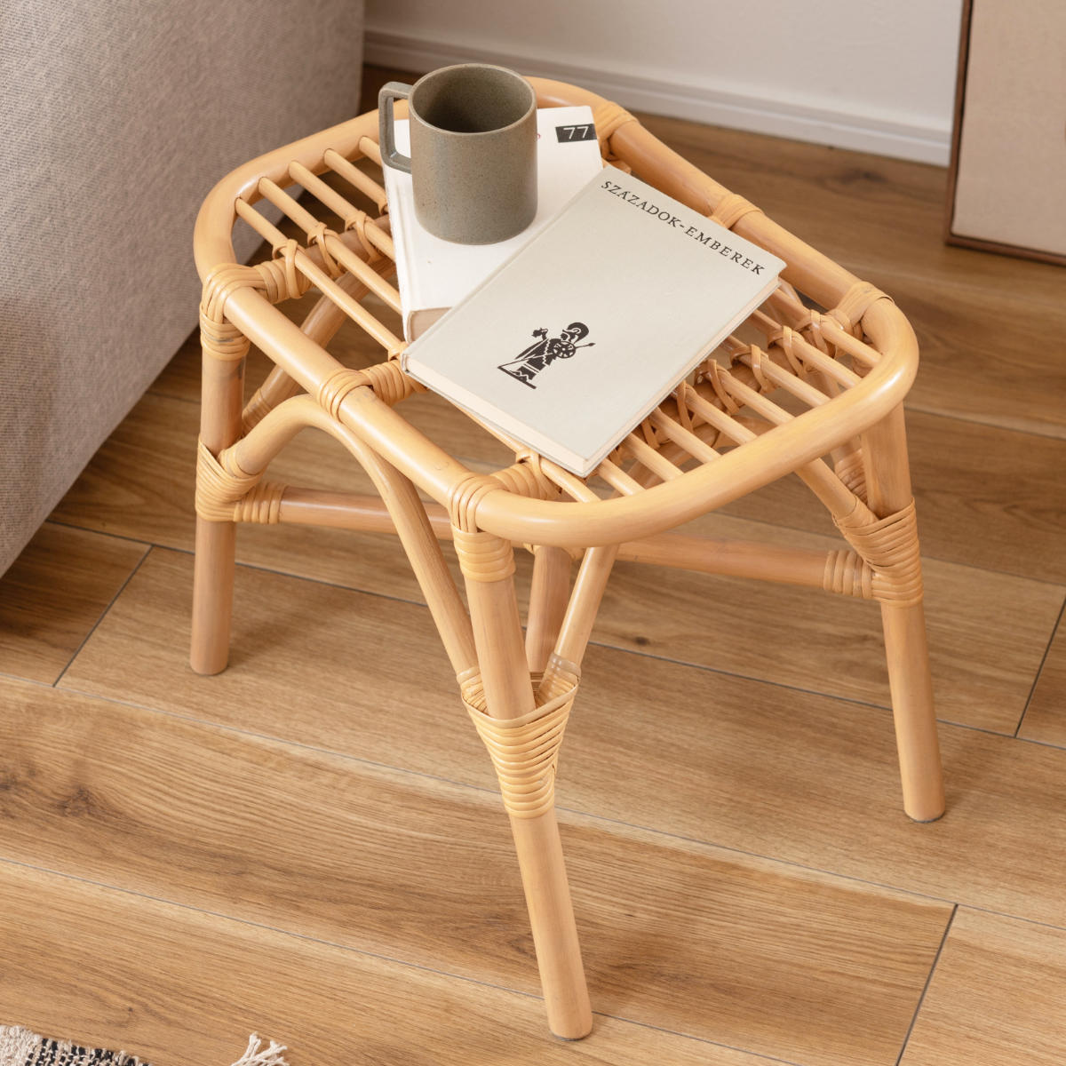 東谷 籐 スツール 座面高36cm 天然木 （ ベンチ 籐家具 ラタン イス