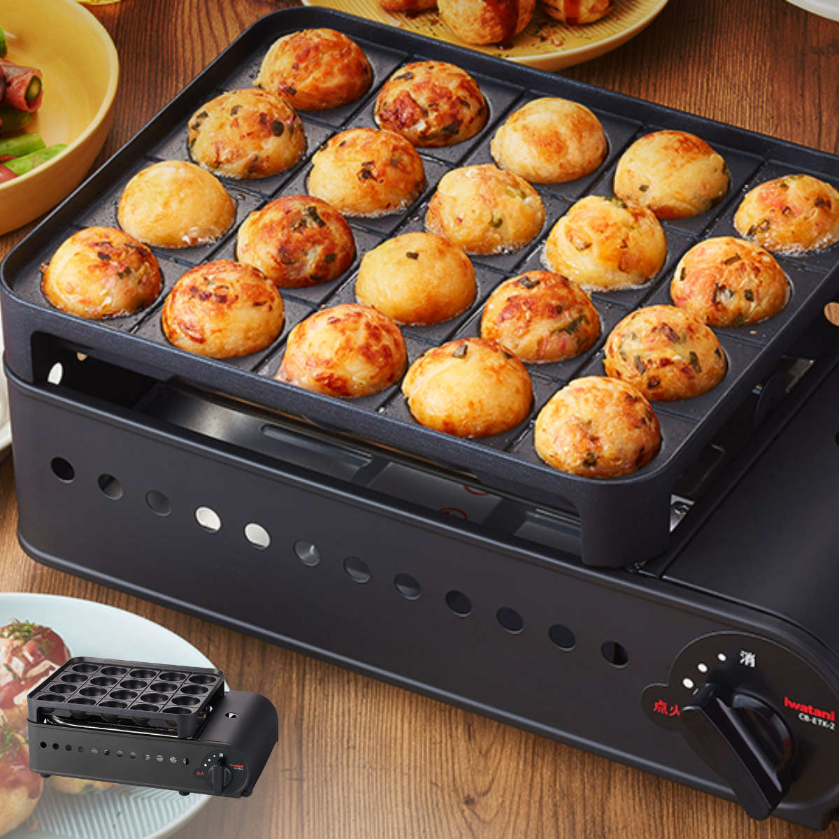 Iwatani（イワタニ） たこ焼器 カセットコンロ付き 炎たこ （ たこ焼き