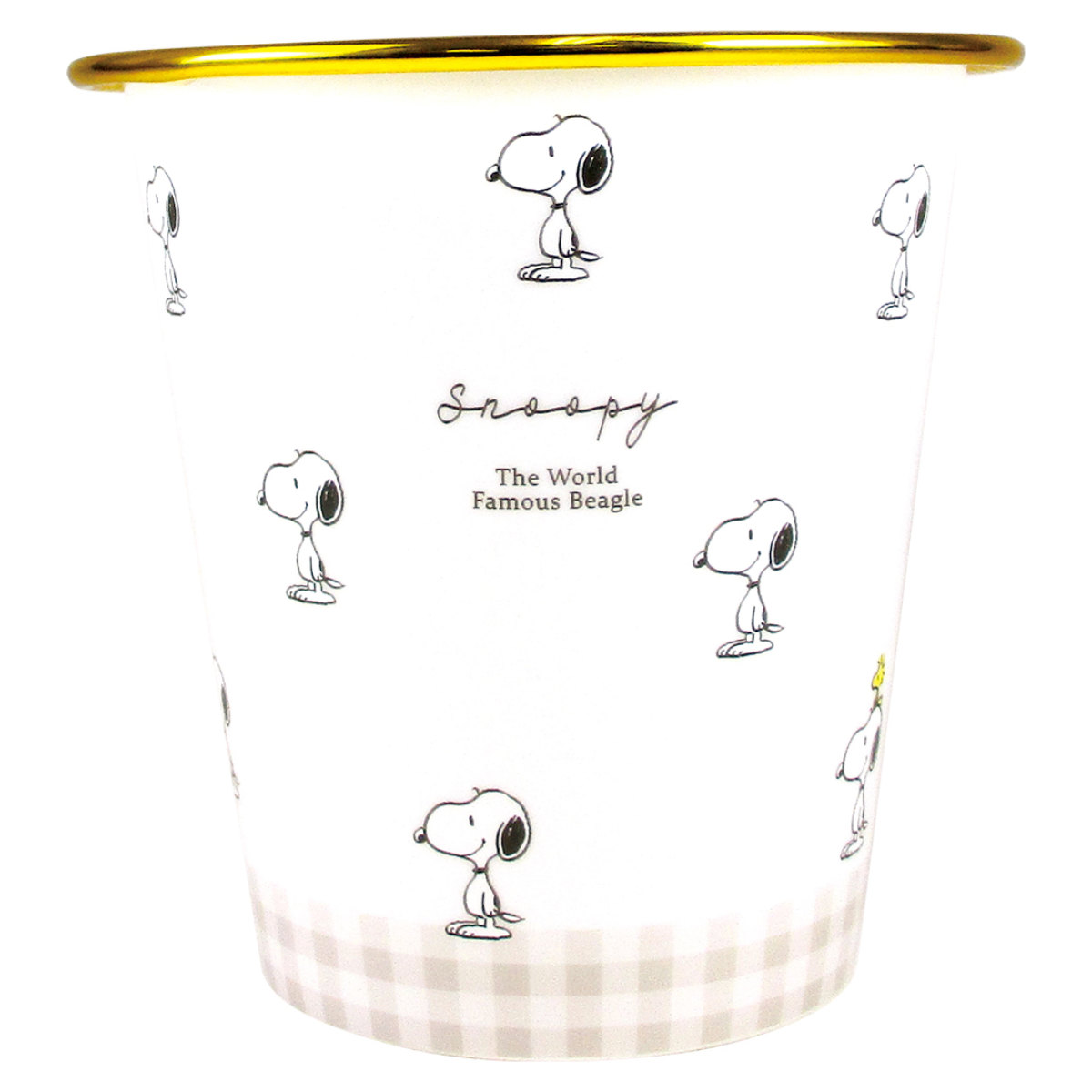ゴミ箱 スヌーピー 整列 高さ13.5cm （ ごみ箱 卓上 ふたなし 広口