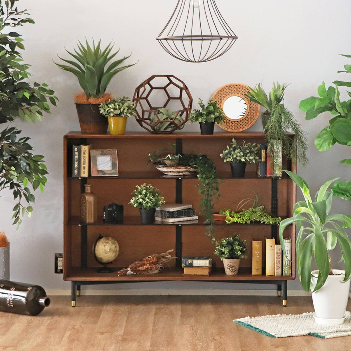 東馬（Tohma） ディスプレイシェルフ 北欧ヴィンテージ調 RAGO 幅135cm