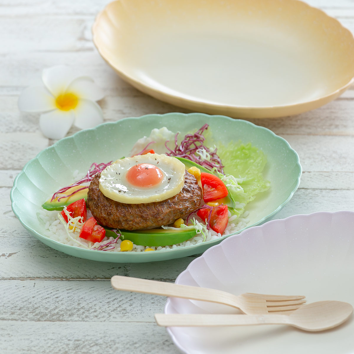 宮本産業 オーバルボウル 25.5cm フラワーオーバルボウル Shell