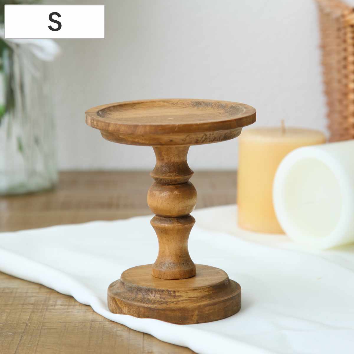 Creer NEIN MARKE パイン キャンドルスタンド Sサイズ 天然木