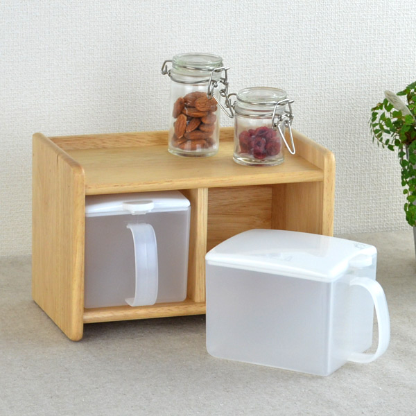 パール金属 スパイスラック 調味料ストッカー 2個組 木製 （ スパイス