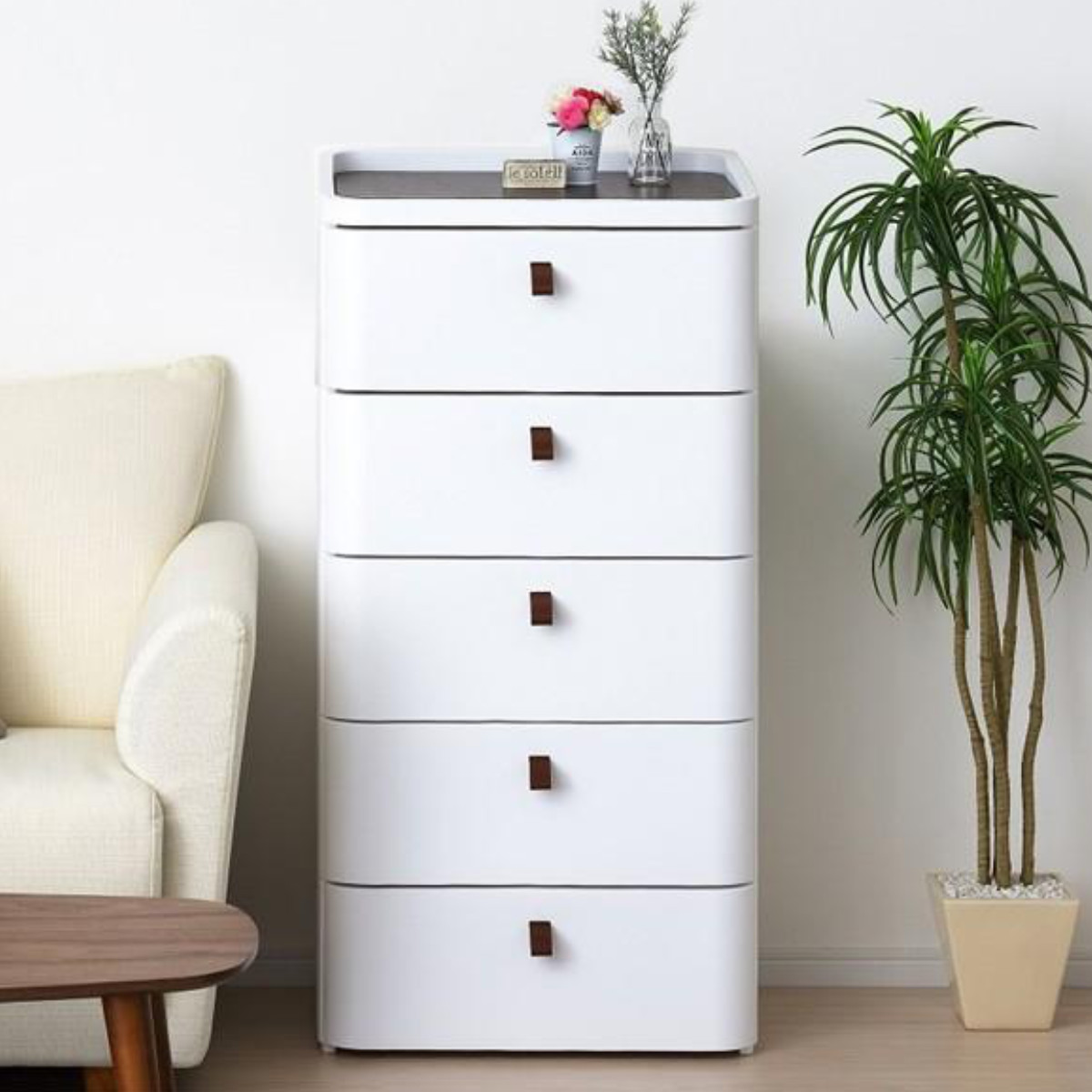 SANKA（サンカ） チェスト タンス リバーシブル 木製天板 アース