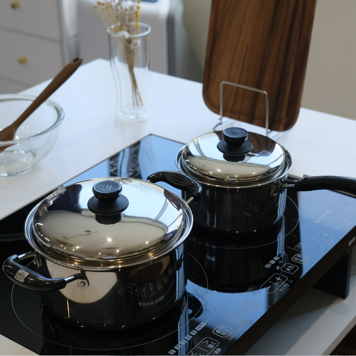 パール金属 両手鍋 ノヴェル ステンレス 24cm IH対応 （ ガス火 IH ih