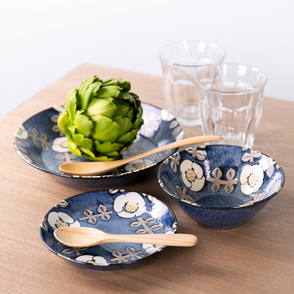 プレート 21cm ノルディックフラワー 磁器 美濃焼 日本製 （ 食洗機