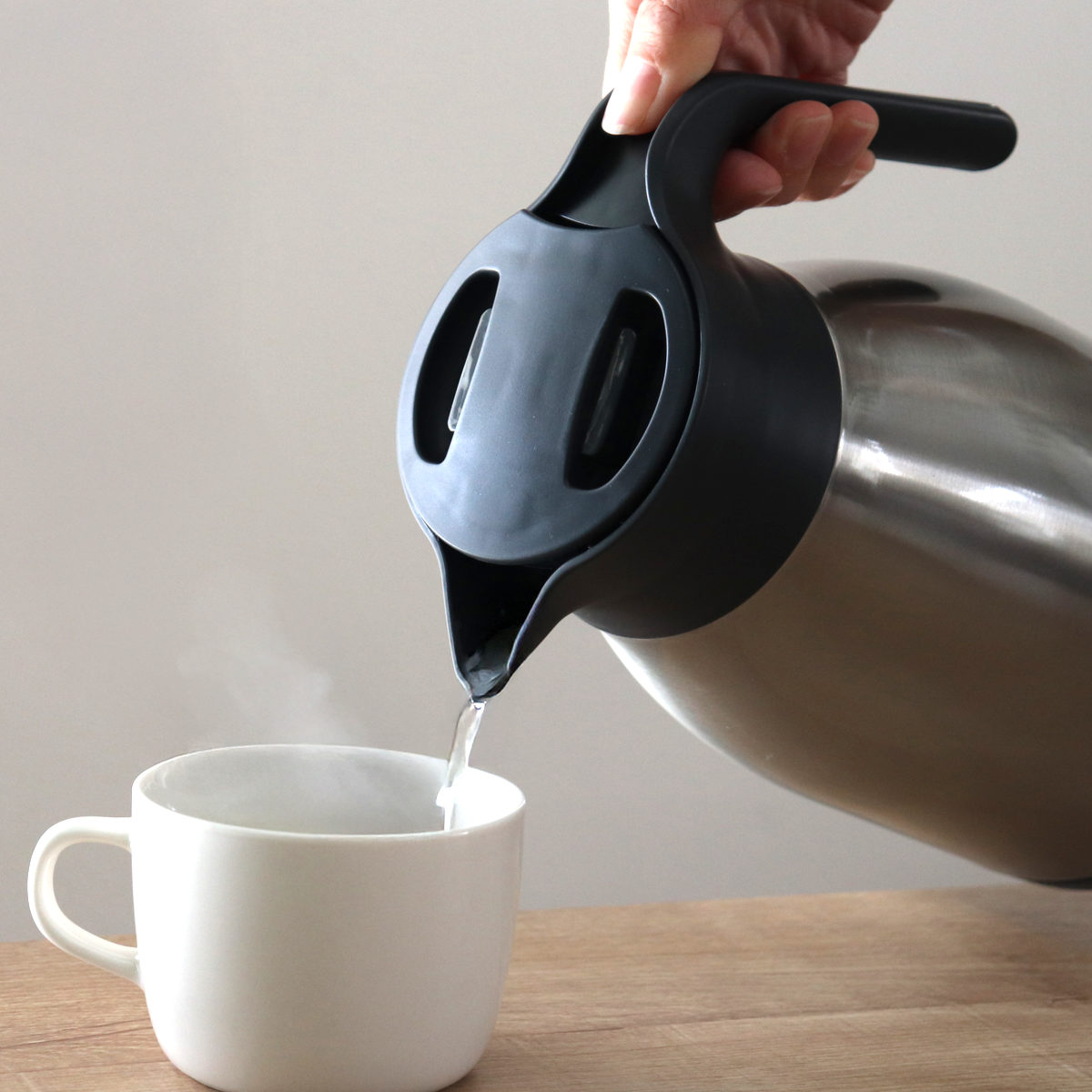 パール金属 ステンレスポット 1L 卓上ポット ステンレス製 サテン