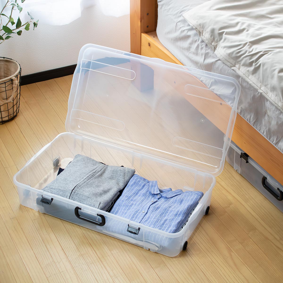 平和工業 収納ケース 約 幅74×奥行41×高さ19cm クローズケース ワイド